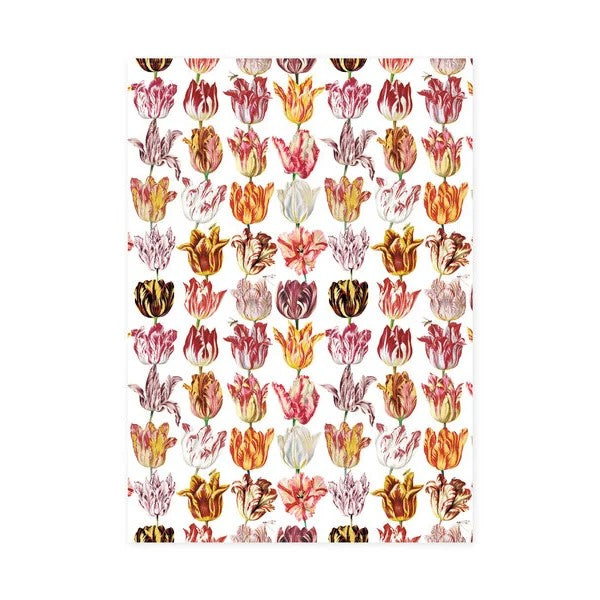 Dish Towel with Tulip Art Design