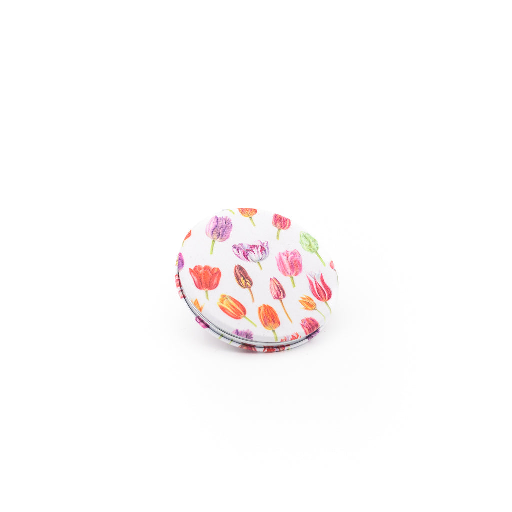 Pocket Mirror with Multi Tulip Print