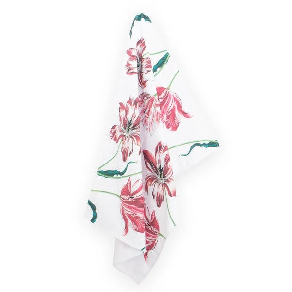 Dish Towel with Tulip Art Design