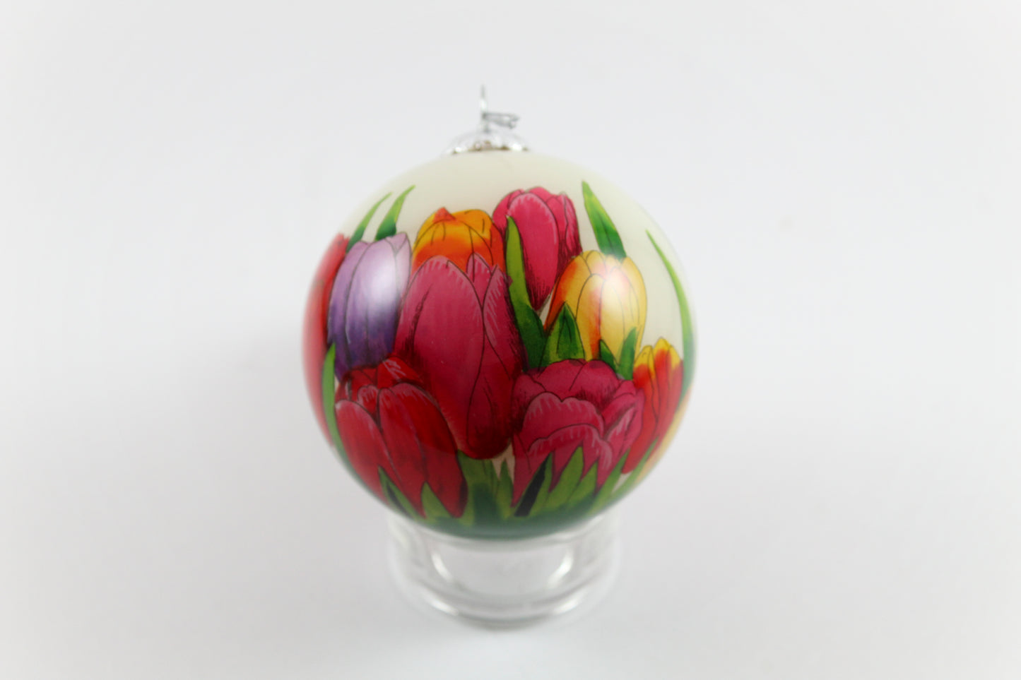 Amsterdam Tulip Museum Perfect Tulip Patch Hand-Painted Glass Tree Ornament