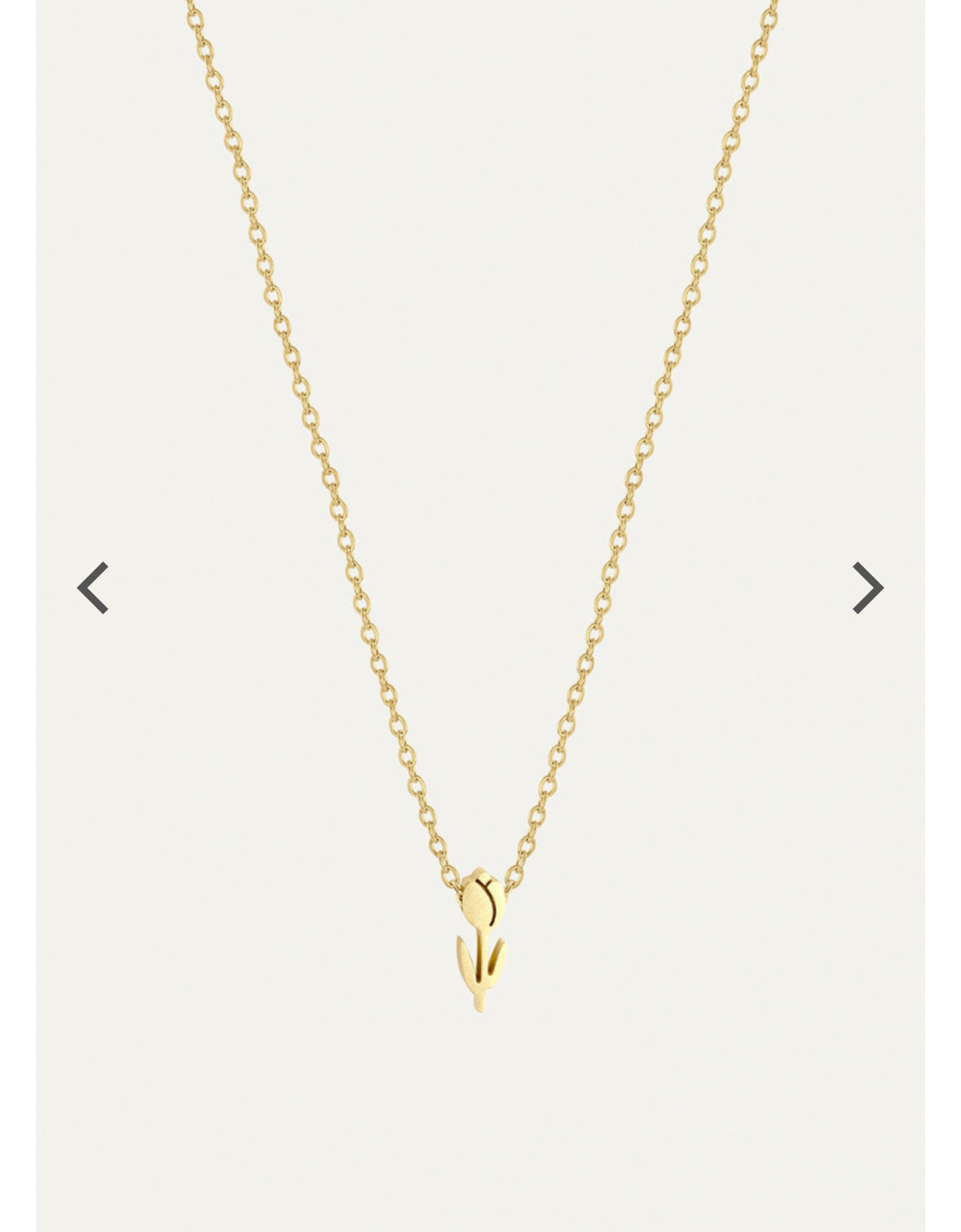 Necklace gold with Tulip