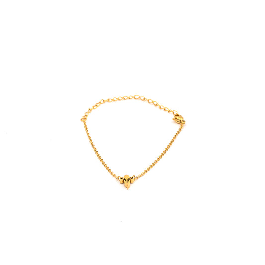 QQ Bracelet gold with Tulip