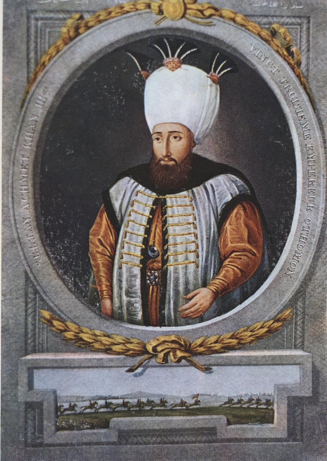Painted portrait of Sultan Ahmet III