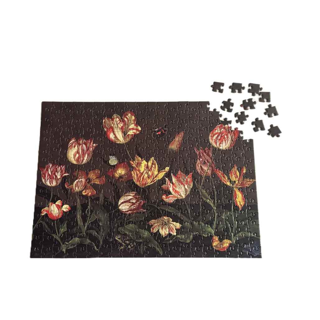 Puzzle Still Life with Flowers