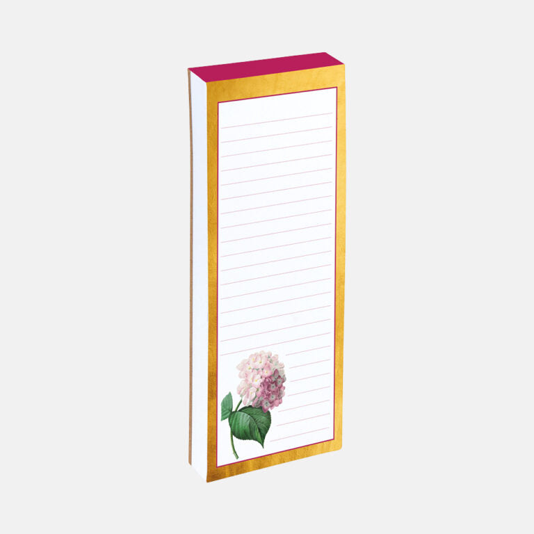 Magnetic Shopping List with Flower Print