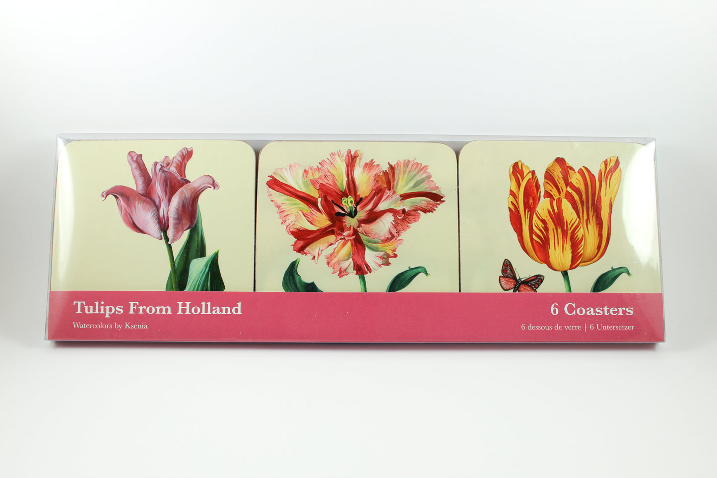 Amsterdam Tulip Museum Watercolor Tulips Coaster Sleeve