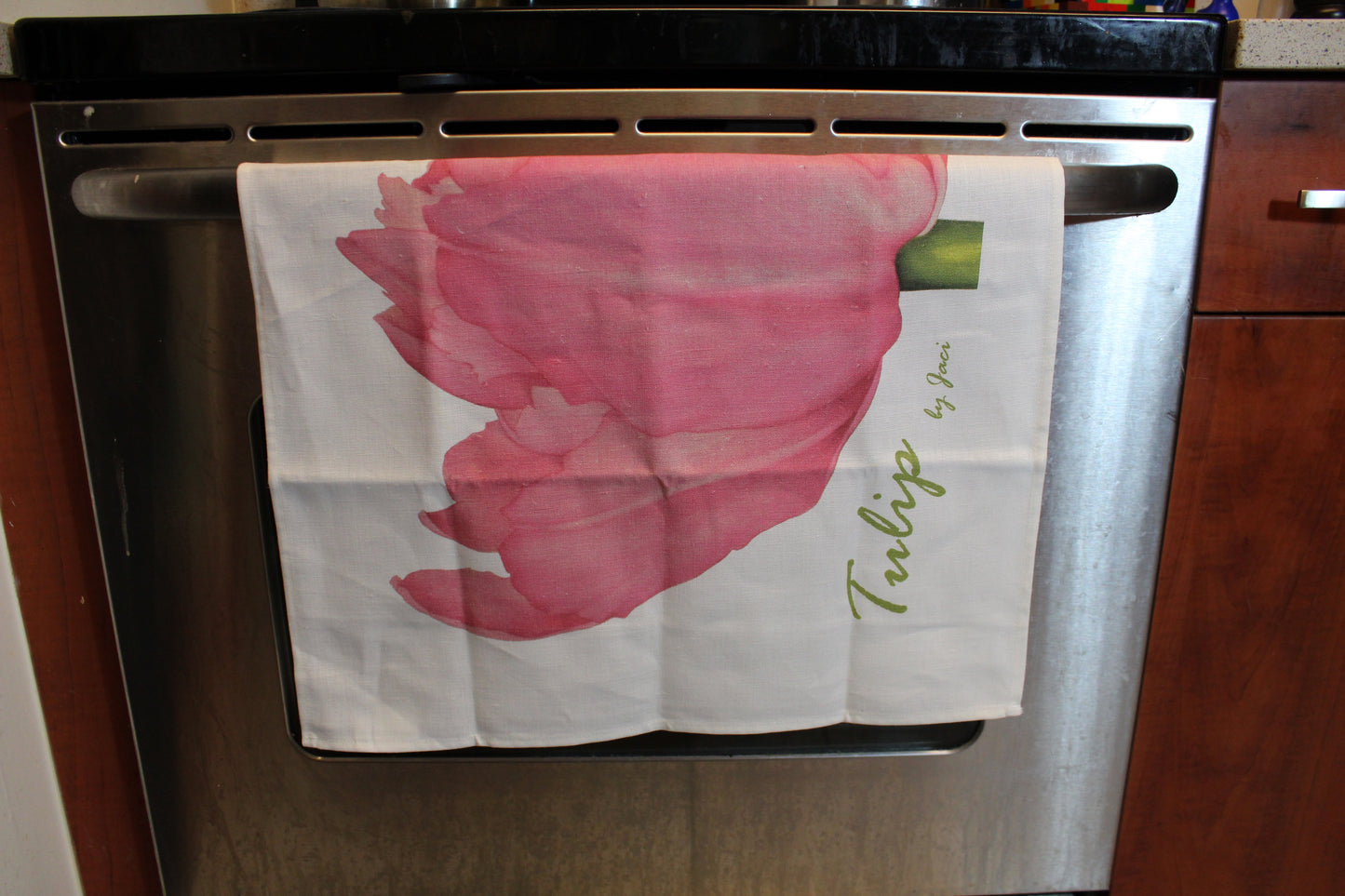 Amsterdam Tulip Museum Pink Blast Tulip Jaci Hogan Tulip Tea Towel