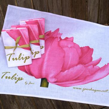 Amsterdam Tulip Museum Pink Blast Tulip Jaci Hogan Tulip Tea Towel